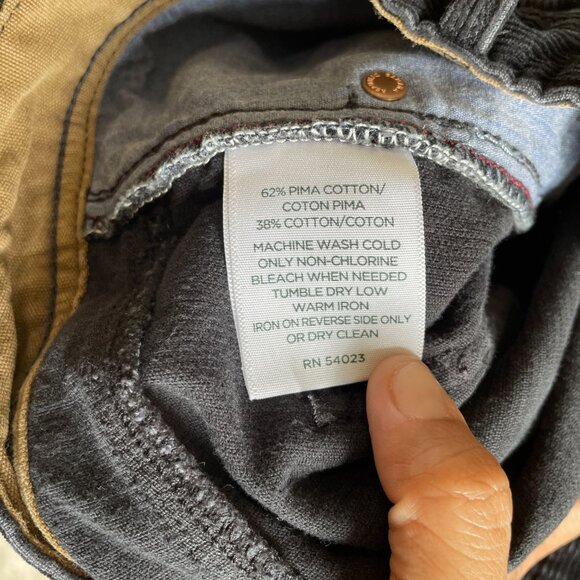 Banana Republic Mens 32x32 Corduroy Pants Black Pima Cotton Straight Leg - Picture 6 of 11